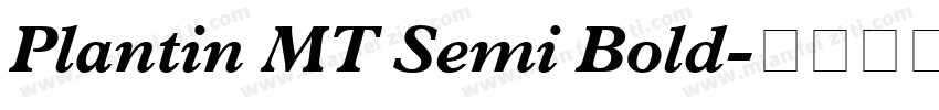 Plantin MT Semi Bold字体转换